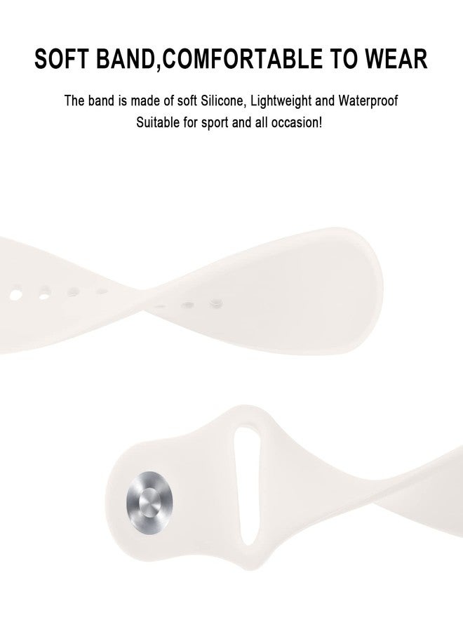 Vanjua Silicone Bands for Amazfit GTR mini Band, Amazfit GTS 4 / GTS 4 Mini / GTS 3 / GTS 2 / GTS 2e / GTS 2 mini / GTS, 20mm Quick Release Soft Sport Replacement Watch Strap for Amazfit Bip 3 / Bip 3 Pro / Bip U Pro / Bip / Bip Lite / Bip S / Bip S lite / Bip U Smart Watch Women Men (Starlight) - Image 3